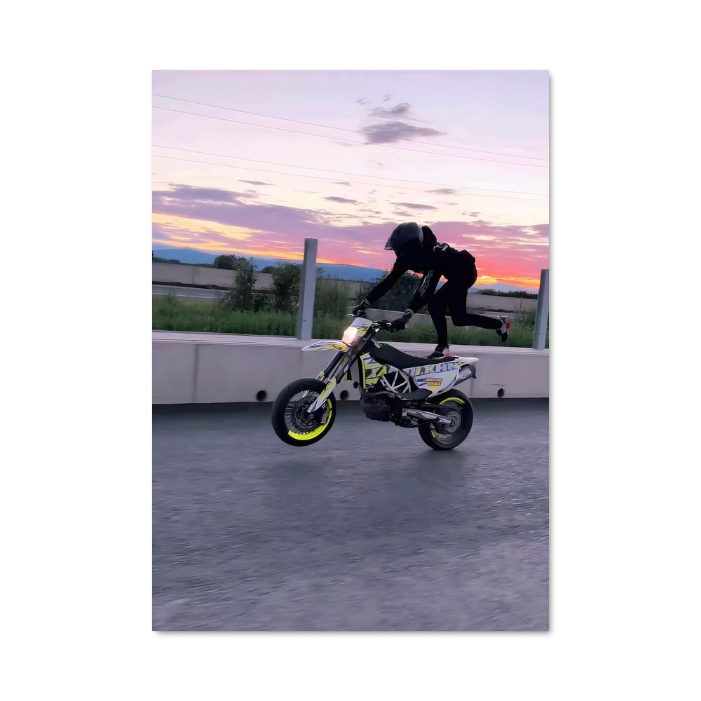 Poster moto super dynamique